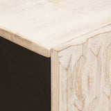 vidaXL Dressoir Witte Was Afwerking 60 x 33 x 75 cm Massief Mango Hout