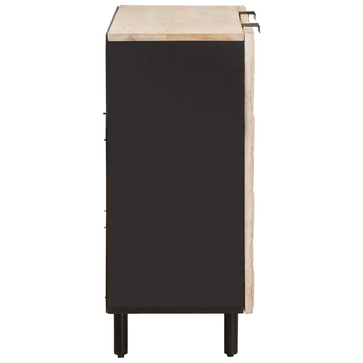 vidaXL Dressoir Witte Was Afwerking 90 x 33 x 75 cm Massief Mango Hout