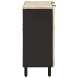vidaXL Dressoir Witte Was Afwerking 90 x 33 x 75 cm Massief Mango Hout