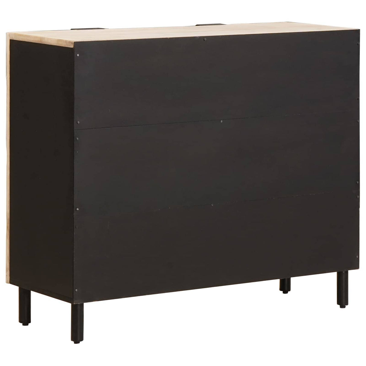 vidaXL Dressoir Witte Was Afwerking 90 x 33 x 75 cm Massief Mango Hout