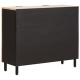 vidaXL Dressoir Witte Was Afwerking 90 x 33 x 75 cm Massief Mango Hout