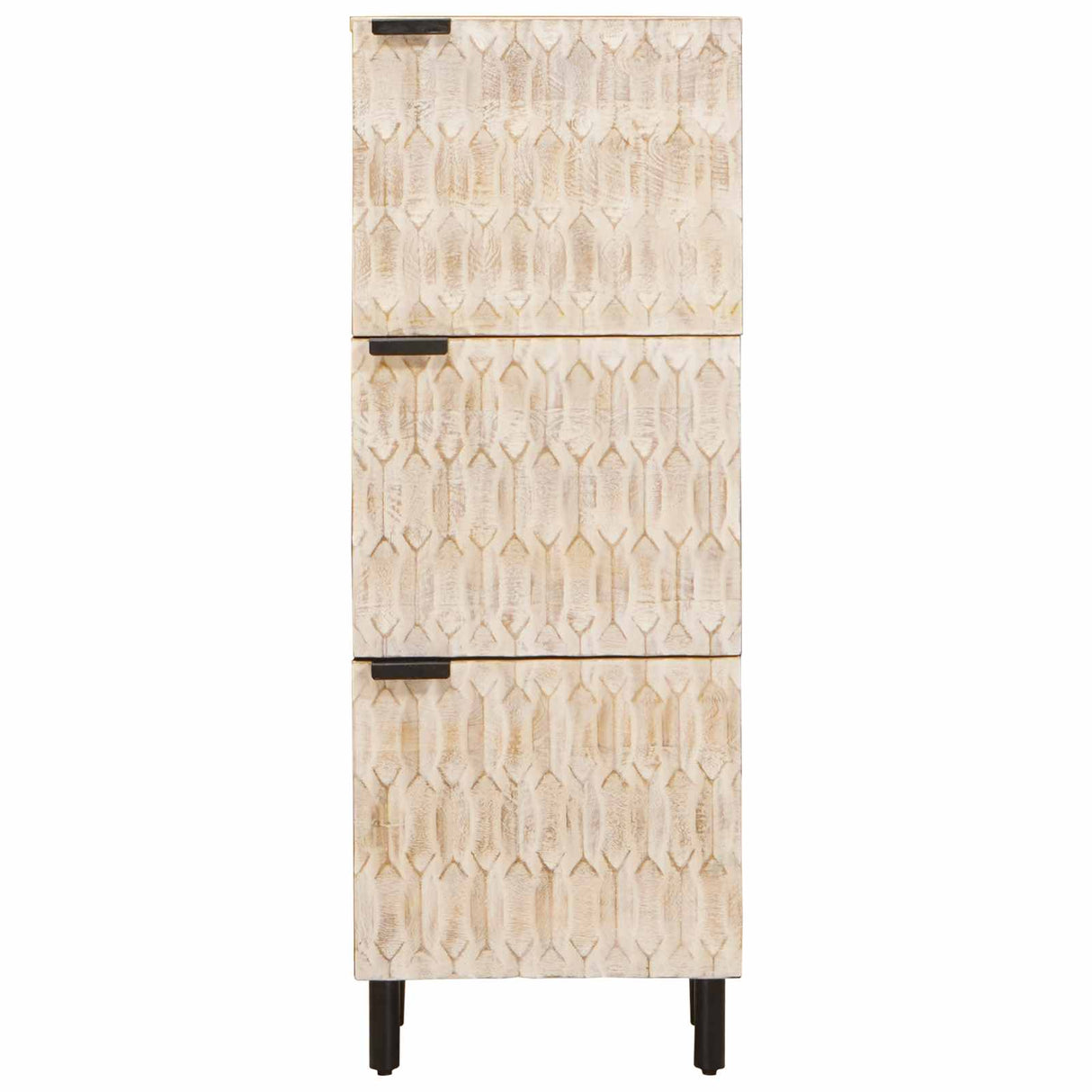 vidaXL Highboard met opslag Witte Was Afwerking 40 x 33 x 110 cm