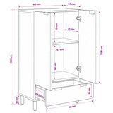 vidaXL Highboard met lade Witte Was Afwerking 60 x 33 x 100 cm