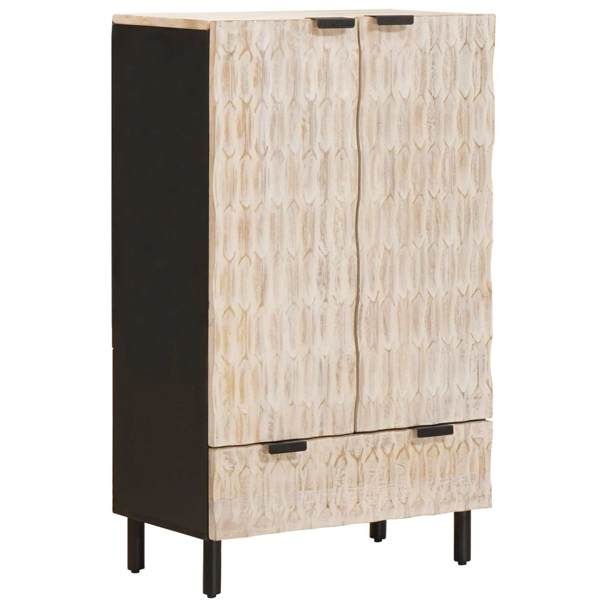 vidaXL Highboard met lade Witte Was Afwerking 60 x 33 x 100 cm