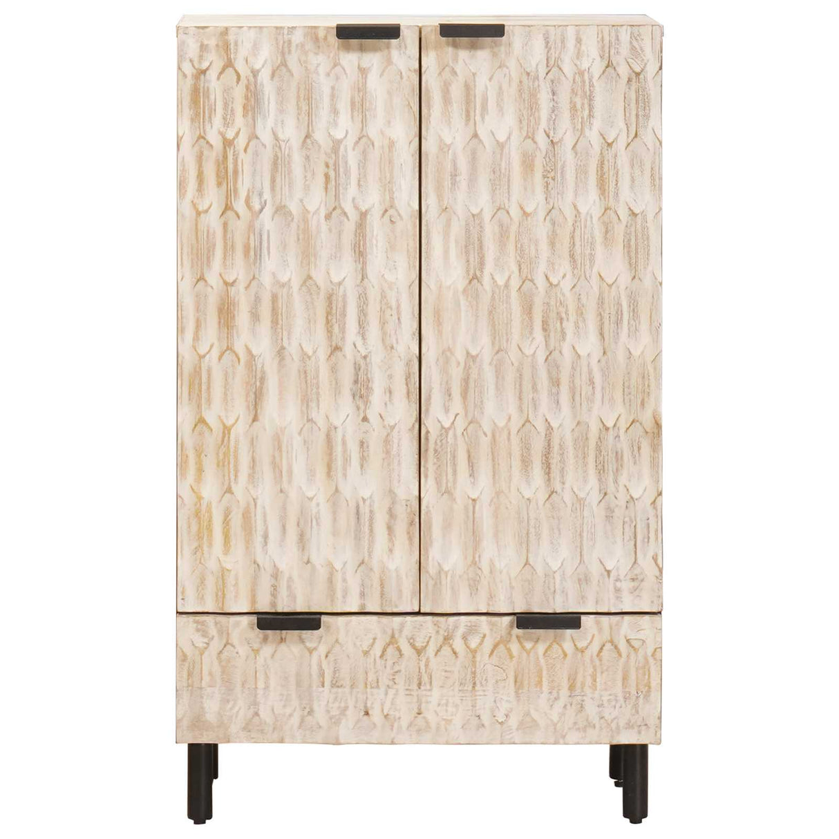 vidaXL Highboard met lade Witte Was Afwerking 60 x 33 x 100 cm