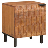 vidaXL Nachtkastje Wit 40 x 33 x 46 cm Massief Mango Hout