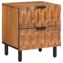 vidaXL Nachtkastje met lade Wit 40 x 33 x 46 cm Massief Mango Hout