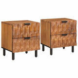 vidaXL Nachtkastje met lade Wit 40 x 33 x 46 cm Massief Mango Hout