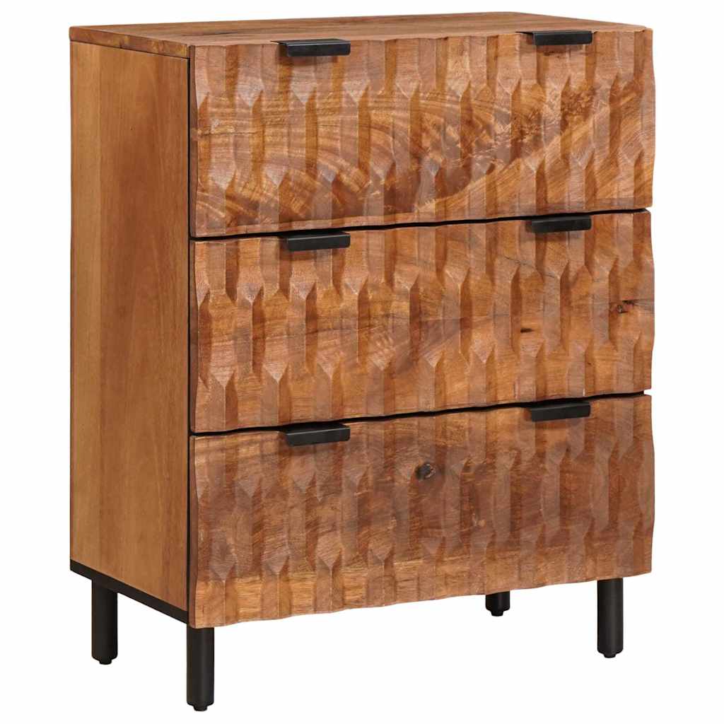 vidaXL Sideboard White Wash Finish 60 x 33 x 75 cm Solid Mango Wood