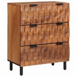 vidaXL Sideboard White Wash Finish 60 x 33 x 75 cm Solid Mango Wood