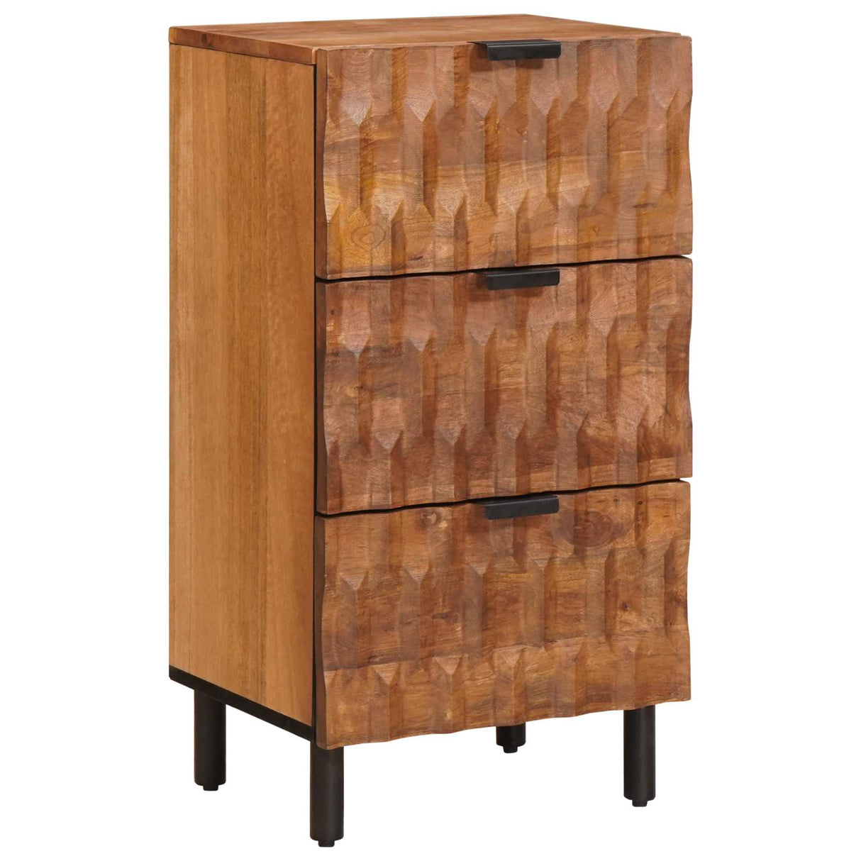 vidaXL Sideboard White Wash Finish 40 x 33 x 75 cm Solid Mango Wood
