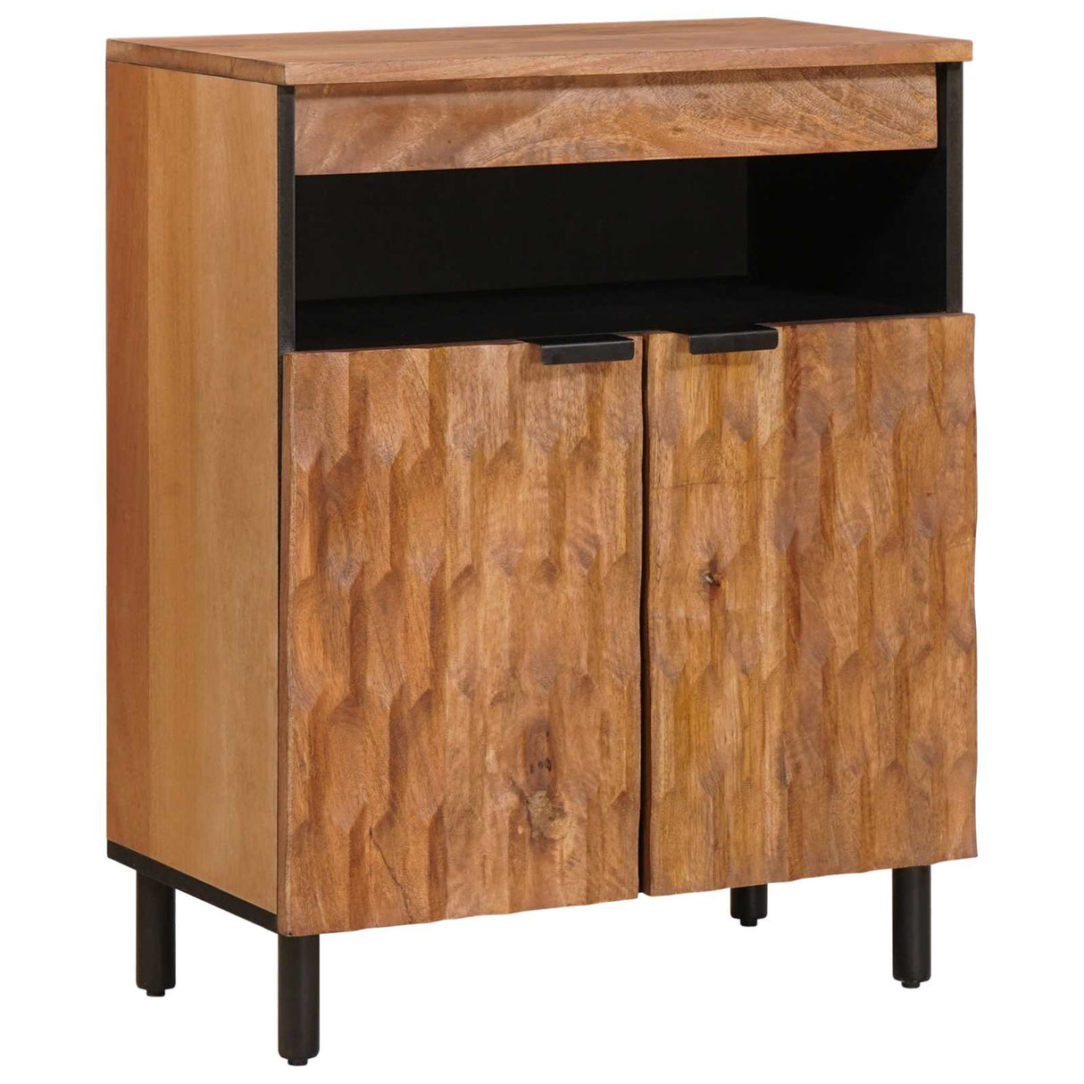 vidaXL Sideboard White Wash 60 x 33 x 75 cm Solid Mango Wood