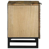 vidaXL Nachtkastje Bruin 40 x 33 x 46 cm Massief acaciahout