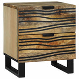 vidaXL Nachtkastje met lade Bruin 40 x 33 x 46 cm Massief acaciahout