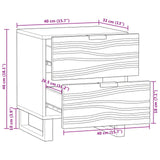 vidaXL Nachtkastje met lade Bruin 40 x 33 x 46 cm Massief acaciahout
