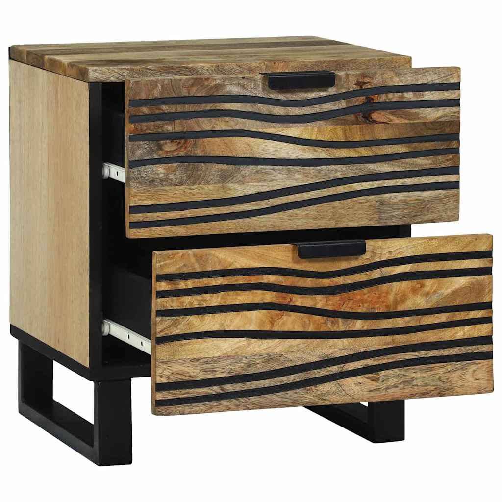 vidaXL Nachtkastje met lade Bruin 40 x 33 x 46 cm Massief acaciahout