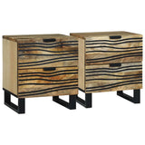 vidaXL Nachtkastje met lade Bruin 40 x 33 x 46 cm Massief acaciahout