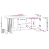 vidaXL TV Eenheden Bruin 105 x 33 x 46 cm Bewerkt hout