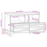 vidaXL TV Eenheden met lade Bruin 70 x 33 x 46 cm Bewerkt hout