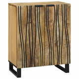 vidaXL Dressoir Naturel 60 x 33,5 x 75 cm Massief Mango Hout