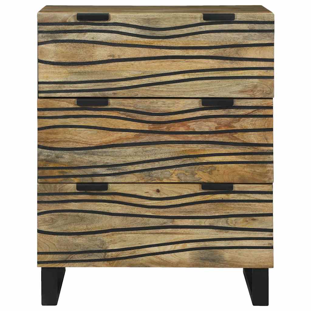 vidaXL Dressoir met lade Bruin 60 x 33.5 x 75 cm Massief mangohout