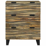 vidaXL Dressoir met lade Bruin 60 x 33.5 x 75 cm Massief mangohout