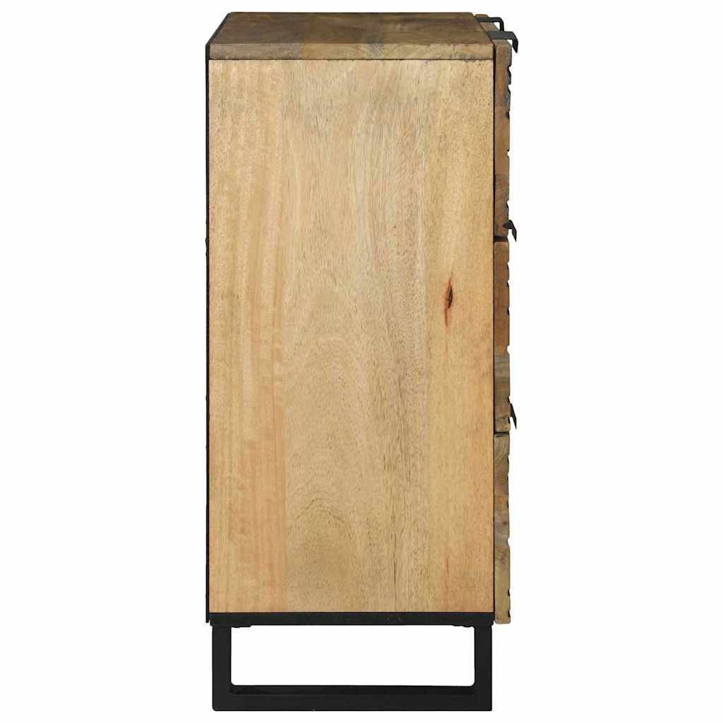 vidaXL Dressoir met lade Bruin 60 x 33.5 x 75 cm Massief mangohout