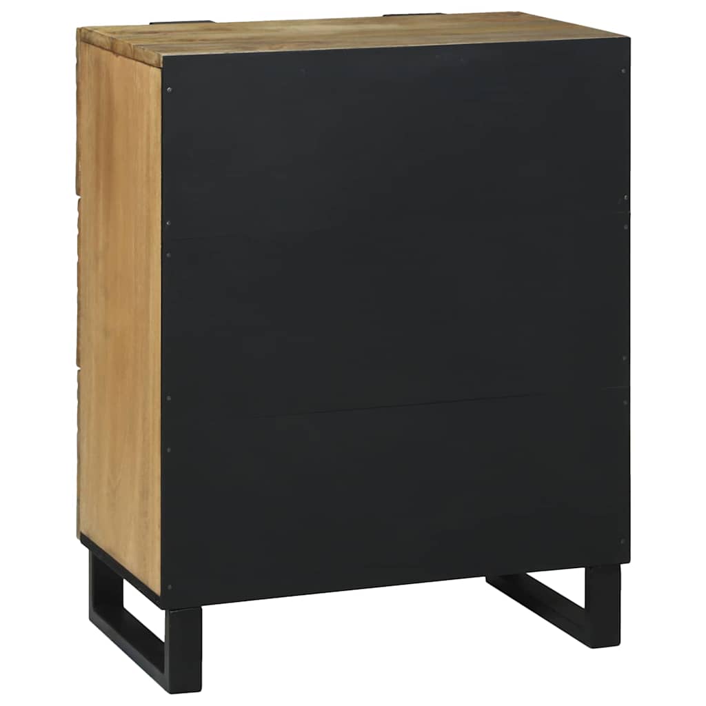vidaXL Dressoir met lade Bruin 60 x 33.5 x 75 cm Massief mangohout