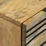 vidaXL Dressoir met lade Bruin 60 x 33.5 x 75 cm Massief mangohout