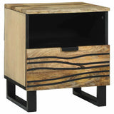 vidaXL Nachtkastje met lade Bruin 40 x 33 x 46 cm Massief acaciahout