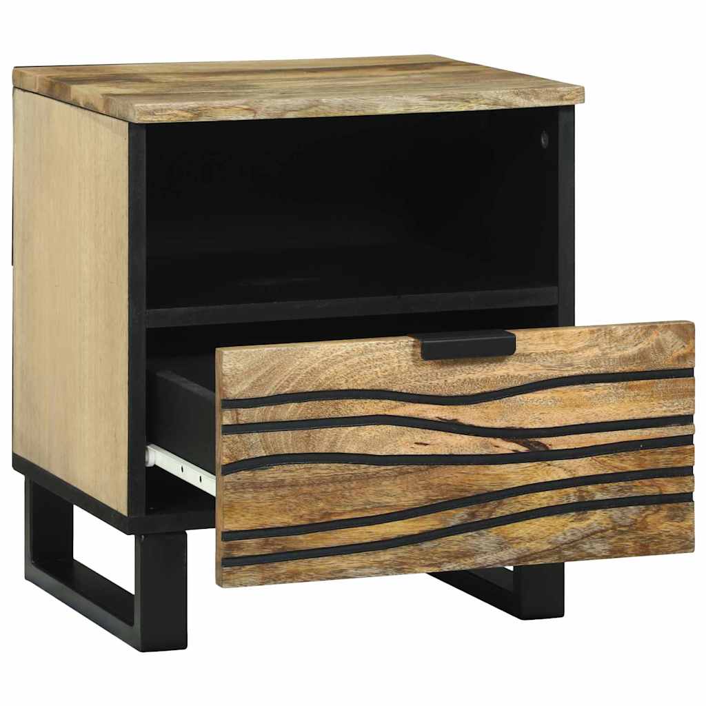 vidaXL Nachtkastje met lade Bruin 40 x 33 x 46 cm Massief acaciahout