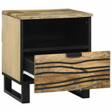 vidaXL Nachtkastje met lade Bruin 40 x 33 x 46 cm Massief acaciahout