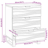vidaXL Nachtkastje met lade Bruin 50 x 33 x 62 cm Massief acaciahout