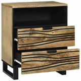 vidaXL Nachtkastje met lade Bruin 50 x 33 x 62 cm Massief acaciahout