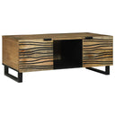 vidaXL Salontafel Bruin en Zwart 100 x 54 x 40 cm Massief acaciahout