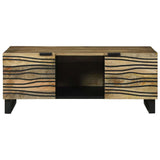 vidaXL Salontafel Bruin en Zwart 100 x 54 x 40 cm Massief acaciahout