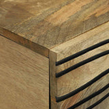 vidaXL Salontafel Bruin en Zwart 100 x 54 x 40 cm Massief acaciahout