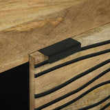 vidaXL Salontafel Bruin en Zwart 100 x 54 x 40 cm Massief acaciahout