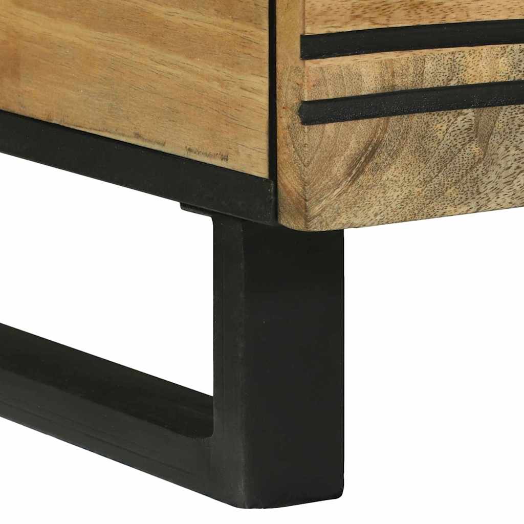 vidaXL Salontafel Bruin en Zwart 100 x 54 x 40 cm Massief acaciahout