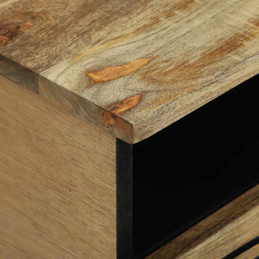 vidaXL Salontafel Bruin en Zwart 80 x 54 x 40 cm Massief acaciahout