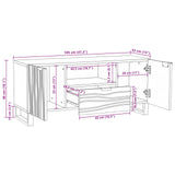 vidaXL TV Eenheden met lade Bruin 105 x 33 x 46 cm Bewerkt hout