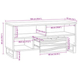 vidaXL TV Eenheden met lade Bruin 105 x 33 x 46 cm Bewerkt hout