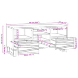 vidaXL TV Eenheden met lade Bruin 100 x 33 x 46 cm Bewerkt hout