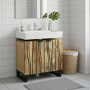 vidaXL Wastafel kabinet voor de badkamer Bruin 62 x 33 x 58 cm