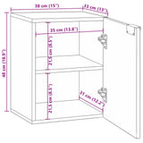 vidaXL Bathroom Sink Cabinet Brown 38 x 33.5 x 48 cm