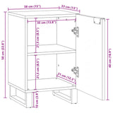 vidaXL Bathroom Sink Cabinet Brown 38 x 33.5 x 58 cm