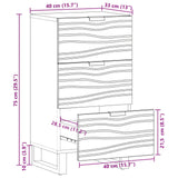 vidaXL Dressoir met lade Bruin 40 x 33 x 75 cm massief mangohout