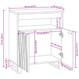 vidaXL Dressoir met lade Bruin 60 x 33 x 75 cm massief mangohout