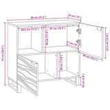 vidaXL Dressoir Bruin 80 x 33 x 75 cm massief mangohout