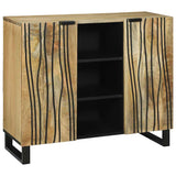 vidaXL Sideboard Bruin 90 x 33 x 75 cm massief mangohout